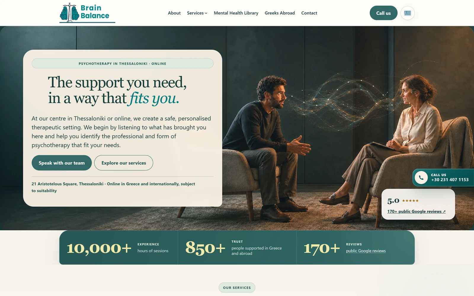 Brain Balance — website preview